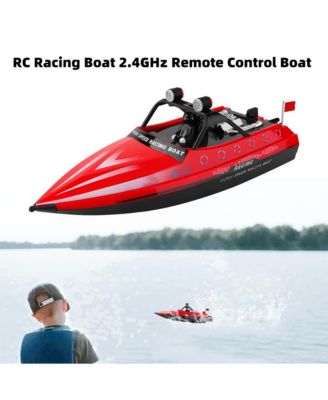 2.4GHz RC Jet Speedboat, 10 mph High-Speed Racing Boat with Safe Enclosed Propeller