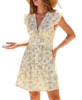 Women's In Peace Floral Mini Beach Dress