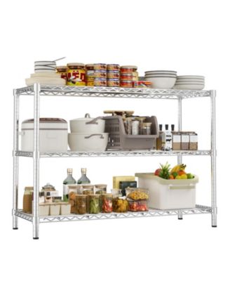 3-Tier 45 in W x 45 in H x 20 in D Height Adjustable Garage Wire Shelving Unit