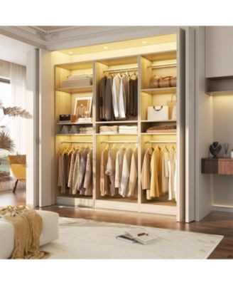 Closet System with 2 Hanging Rods