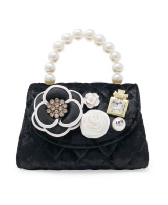 Girls Velvet Bloom handbag