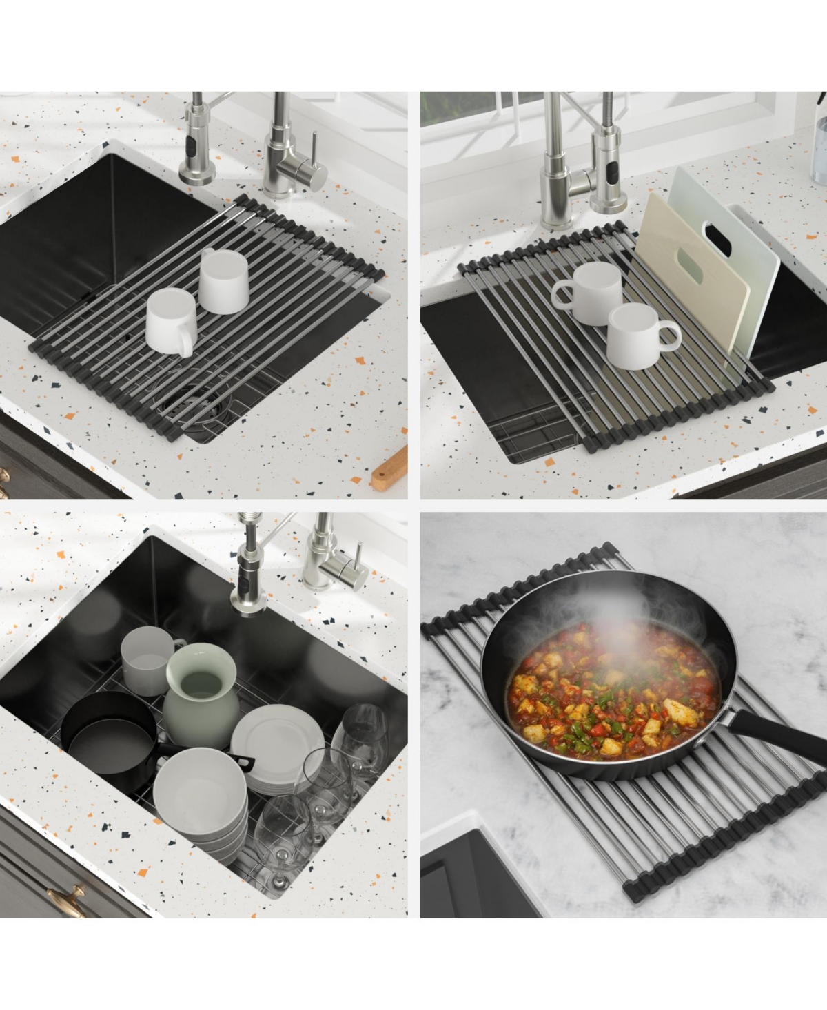 flynama huluwat 24x18x12 Inch Undermount Gunmetal Black Laundry Utility Sink 16 Gauge T304 Stainless Steel Deep Single Bowl
