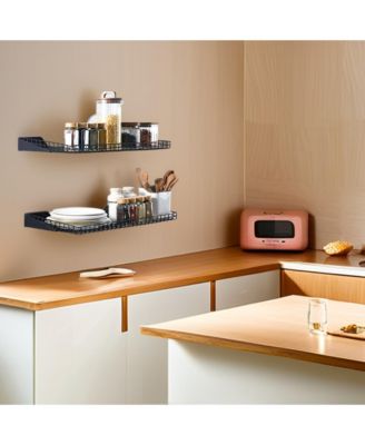 Garage Wall Shelves  24"x12", Black, 2 Pack