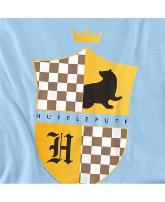 Men's Hufflepuff Checkered Shield Crest T Shirt