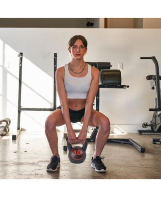 BalanceFrom Wide Grip Kettlebell Fitness Exercise Weights, 5, 10, and 15 Pounds