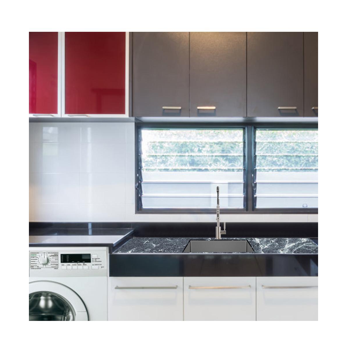 Flynama 21" x 18" x 12" Undermount Laundry Sink, Stainless Steel, Deep Single Bowl, 16-Gauge Utility Tub