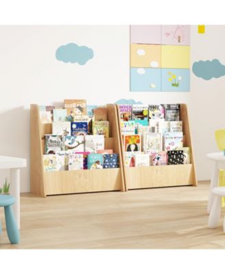 Durable 4-Tier Bookshelf for Kids with Deep Storage Spaces