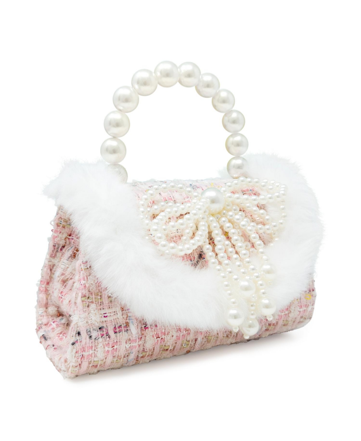 Puttisu Girls Pearl Ribbon Handbag