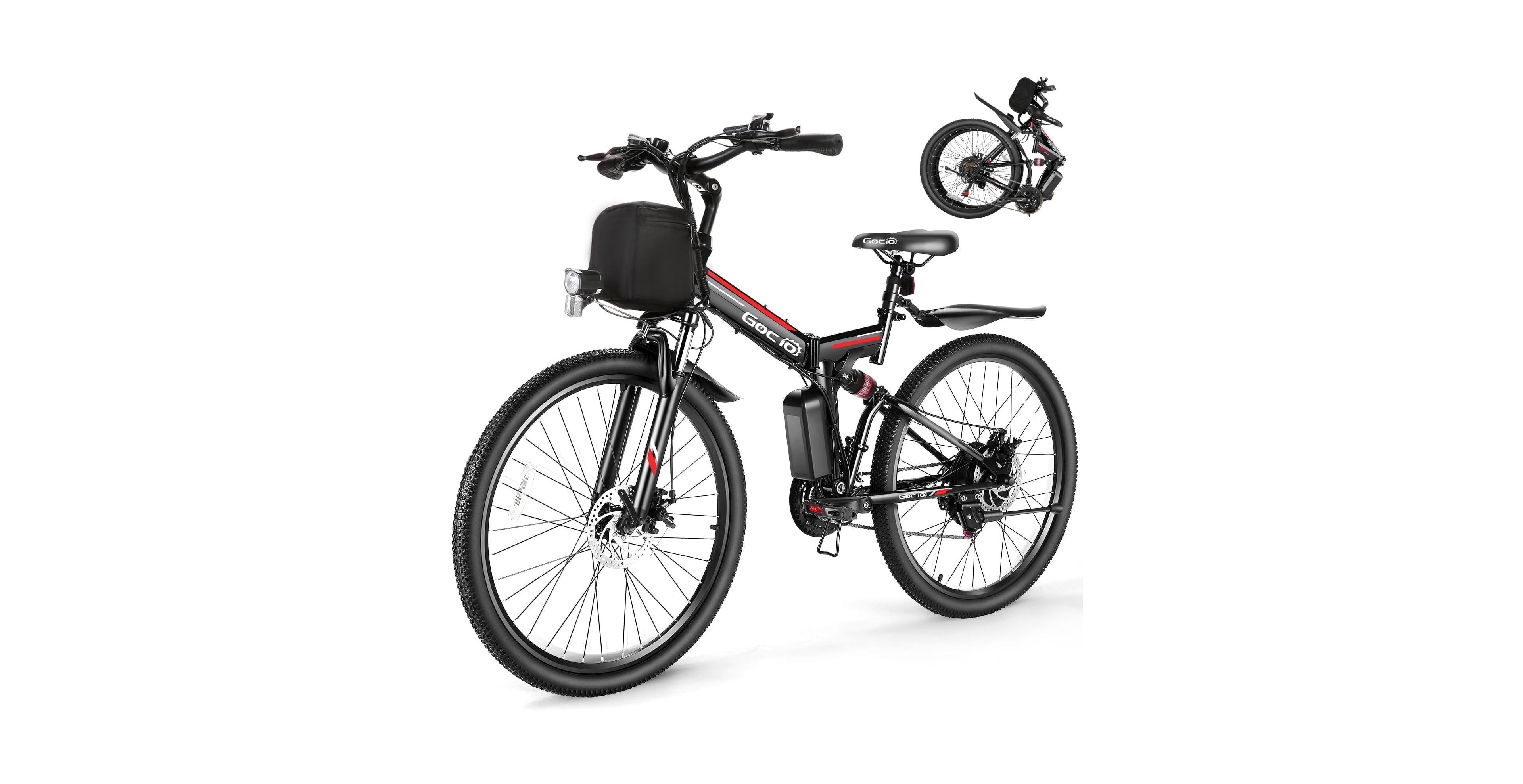 Gocio 26" Foldable Electric Bike - 750W Motor, 48V 7.8Ah Battery, 21-Speed Shimano, UL2849 Certified