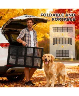 Folding Portable Dog Ramp Extra Long and Wide Dog Car Ramp in Black