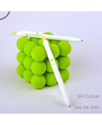 5Pcs Gel Pens, 0.5mm Black Ink Pens with Smooth Writing, Quick Dry Aesthetic Pens for Journaling and Note Taking (Ivory White)