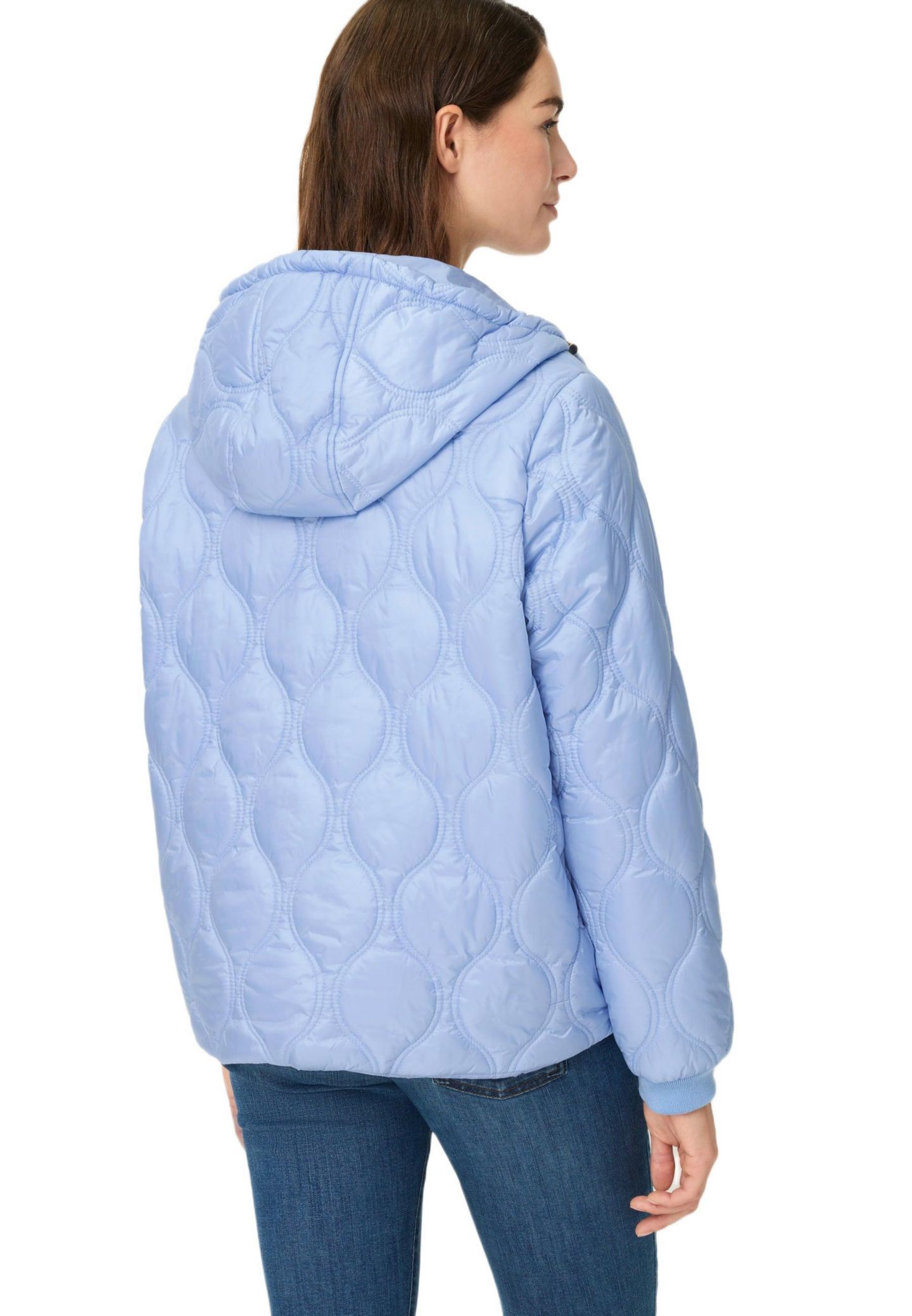 Женская куртка Olsen Quilted Jacket with Hood, цвет: Облачный синий — фото 2