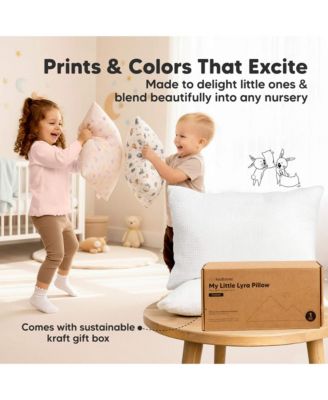 Toddler 1-Pack Lyra Muslin Pillow with Pillowcase 13x18, Organic Cotton Muslin Pillow for Boys, Girls, Sleeping, Travel