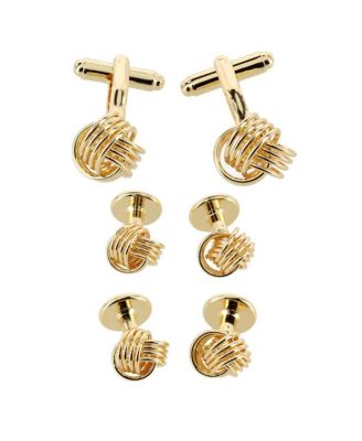 Men's Kenneth Knot Formal Set (2 Cuffs + 4 Studs)