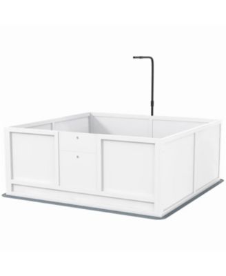 48.8 in. W Spacious Whelping Box for Dogs in White