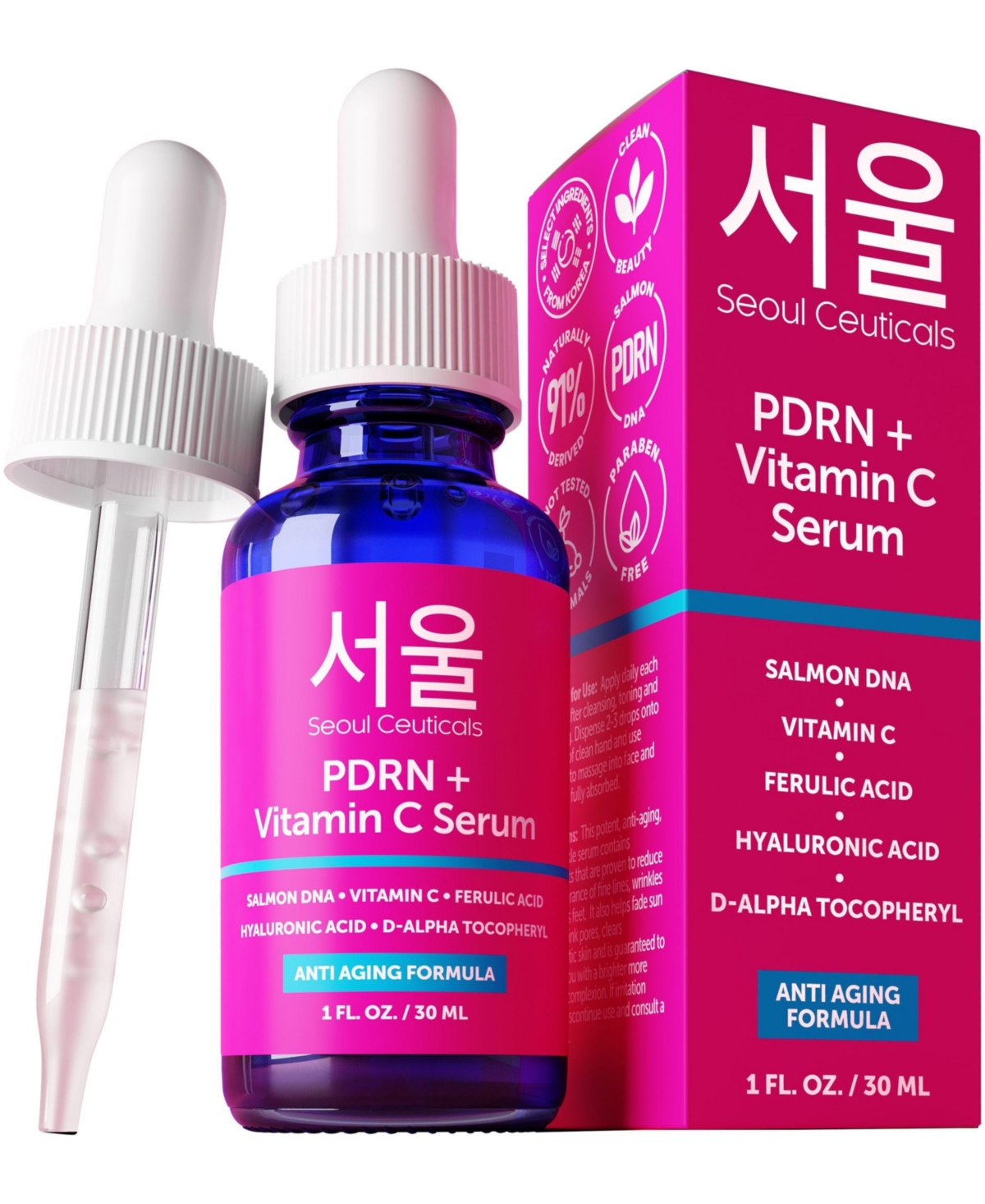 Seoul Ceuticals Korean Skin Care Pdrn + Vitamin C Serum