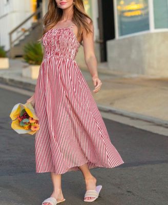 Women's Starlight Mint Striped Maxi Beach Dress