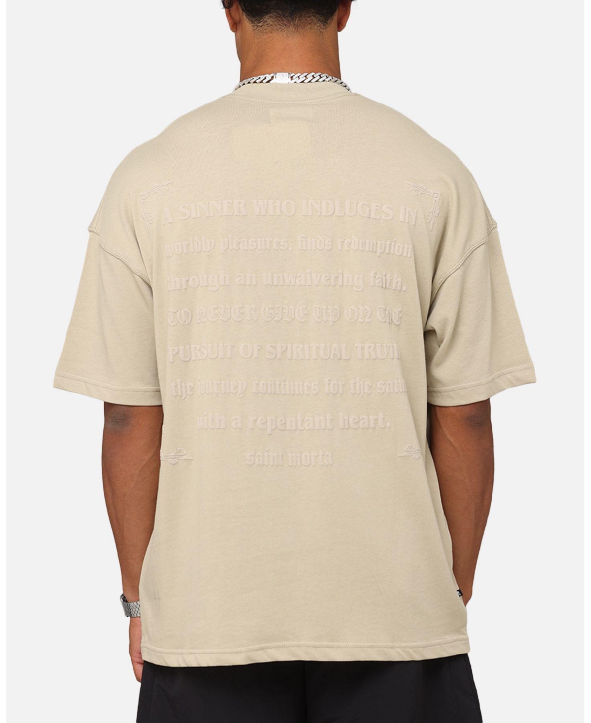 Saint Morta Men's Repentent Heart T-Shirt Stone