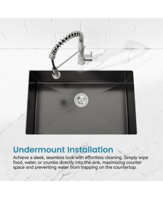 30x19inch Stainless Steel Kitchen Sink Single Bowl Undermount Workstation Handmade