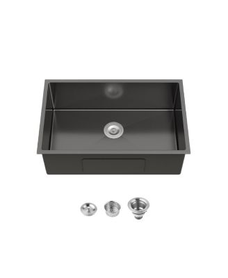 30x19inch Stainless Steel Kitchen Sink Single Bowl Undermount Workstation Handmade