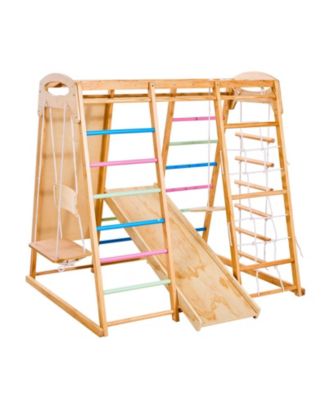 9-in-1 Toddler Indoor Jungle Gym with Climbing and Play Features