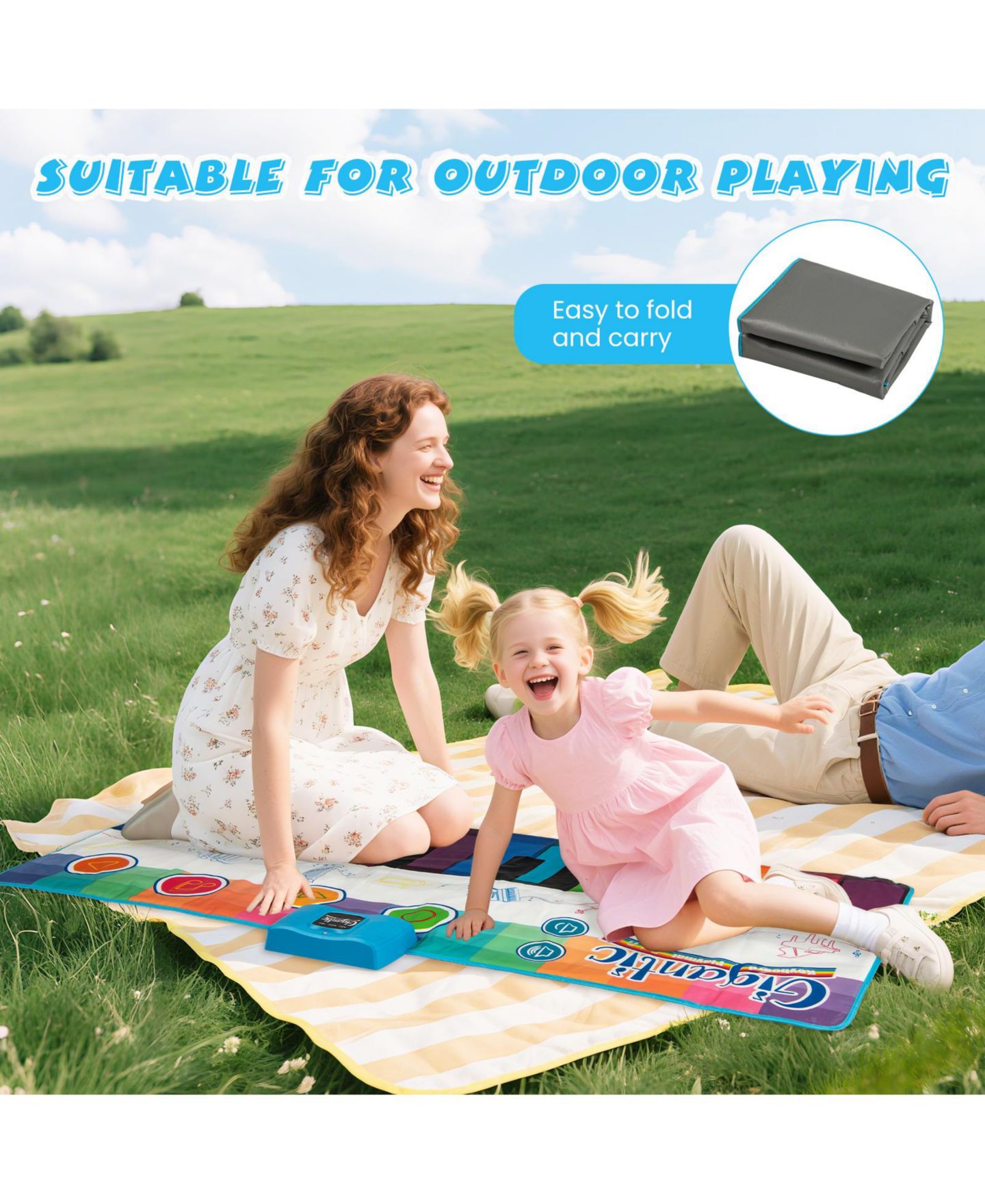 Детская игрушка Slickblue Musical Interactive Floor Piano Dance Mat, Ages 3-7, цвет: Белый / Разноцветный — фото 6
