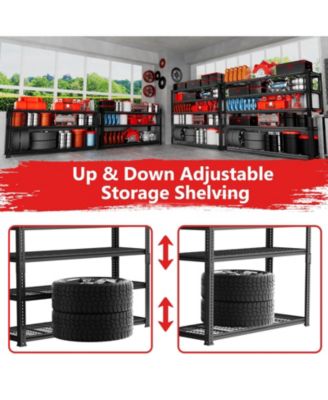 5-Tier 48 in W x 72 in H x 18 in D Adjustable Heavy Duty Metal Shelving Unit