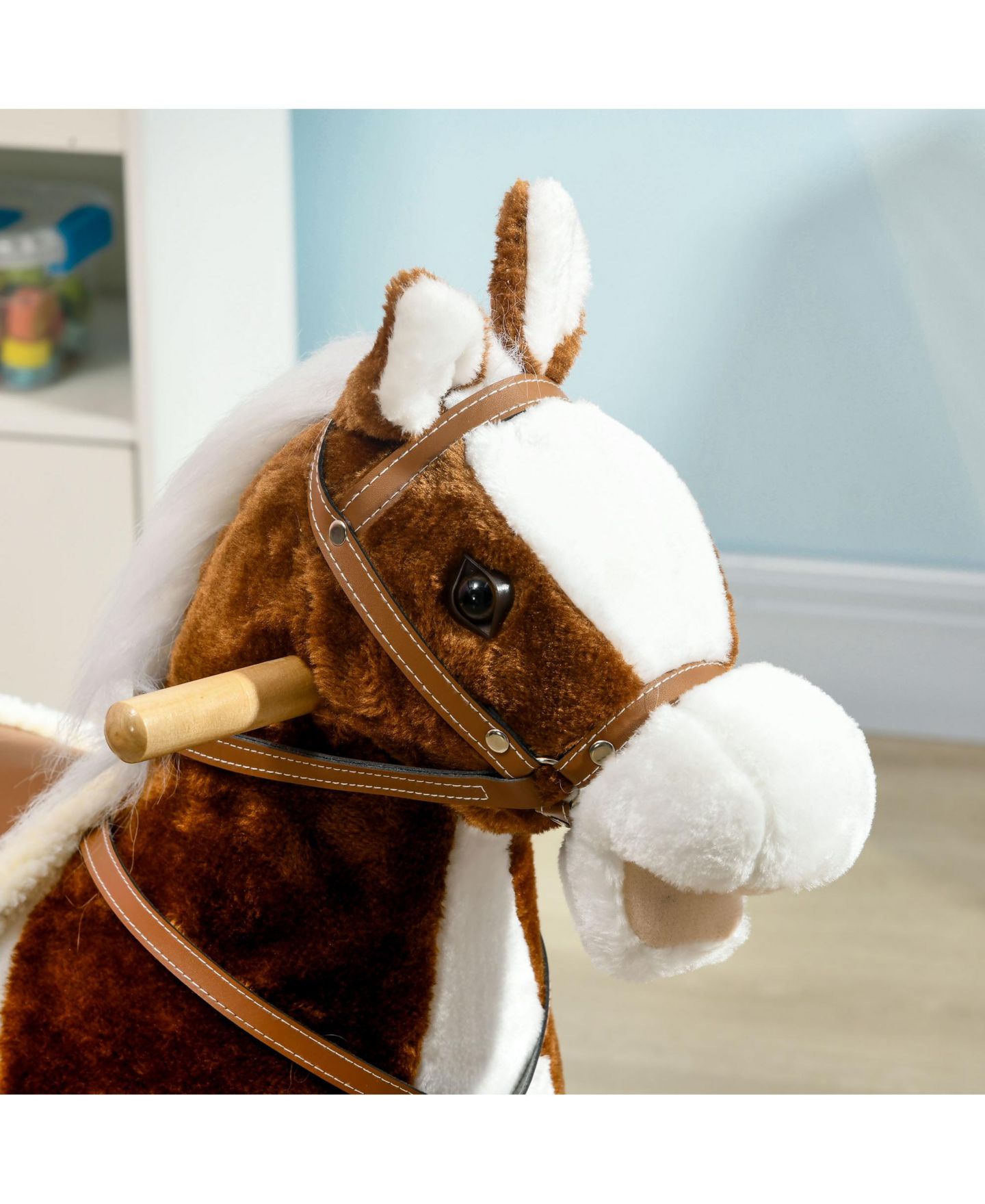 Детская игрушка Qaba Rocking Horse Ride-On with Sounds, 77 lb. Capacity, Ages 3-8 — фото 8