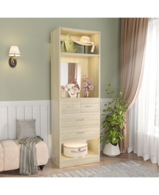 Closet System with Mirror and Drawers