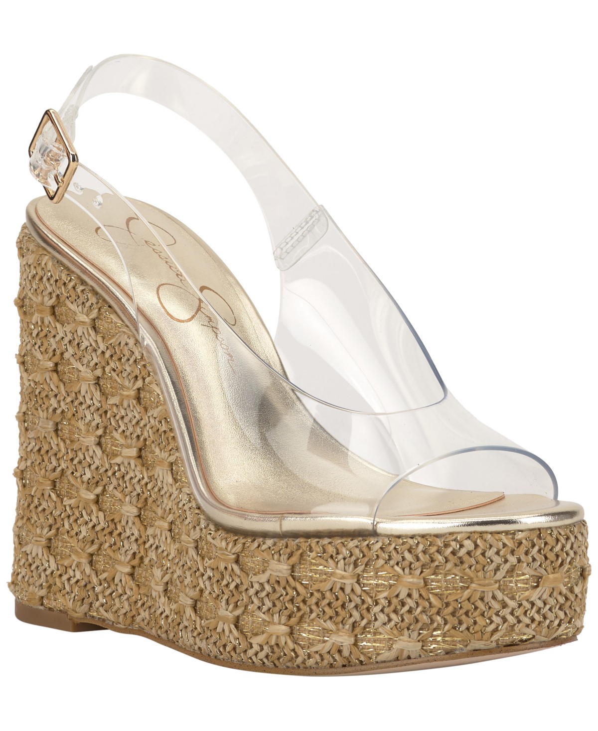 Женские сандалии Jessica Simpson Women's Kaliese Slingback Peep-Toe Platform Wedge Sandals — фото 1