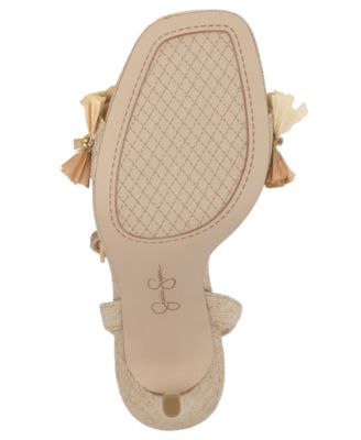 Women's Omiena Raffia Fringe Stiletto Dress Sandals