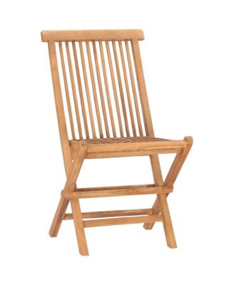 3 Piece Folding Patio Dining Set Solid Teak Wood