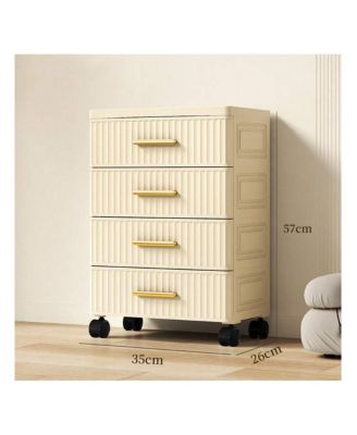 1 Piece Plastic Multifunctional Drawer Storage Cabinet Bedside Table Living Room Snack Children Toys Books Clothes