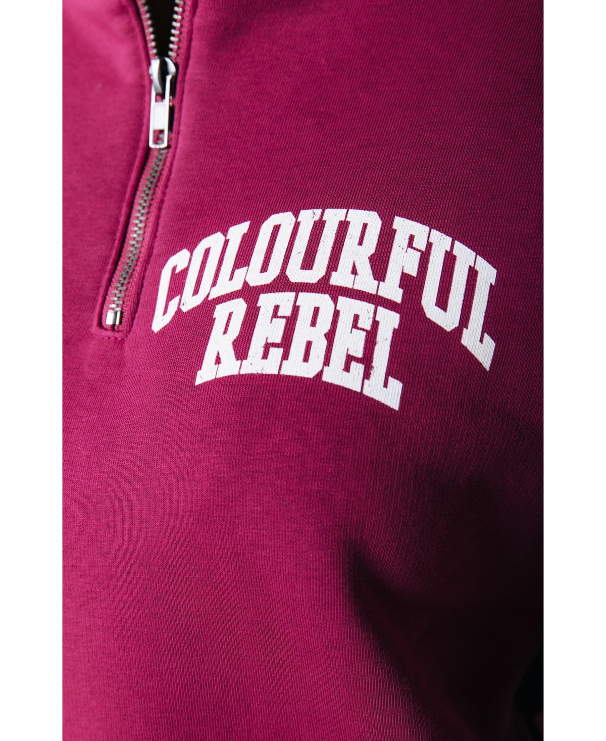 Colourful Rebel Women's Varsity Logo Relaxed Zip Sweat