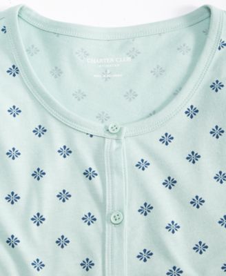 Women's 2-Pc. Cotton Printed Cropped Pajamas Set