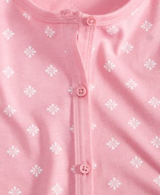 Women's 2-Pc. Cotton Printed Cropped Pajamas Set