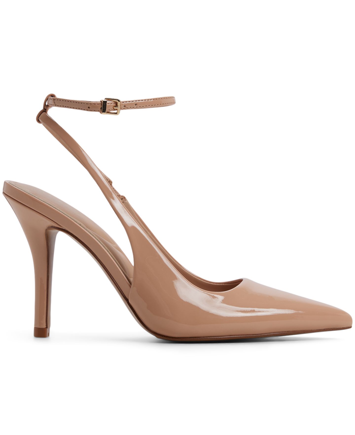 Женские туфли ALDO Nikoletta Adjustable Strap Slingback Pumps, цвет: Средний бежевый лаковый — фото 2