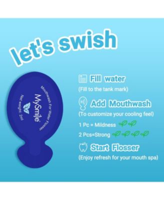 LP221 Cordless UVC Sterilizable Water Flosser with 30 Concentrate Mouthwash Pods Bundle