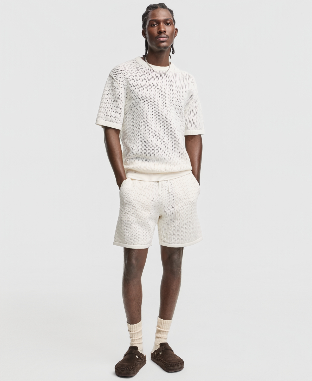 Mode of One Men's Relaxed-Fit Rio Crewneck Short-Sleeve Sweater, Macy's Exclusive