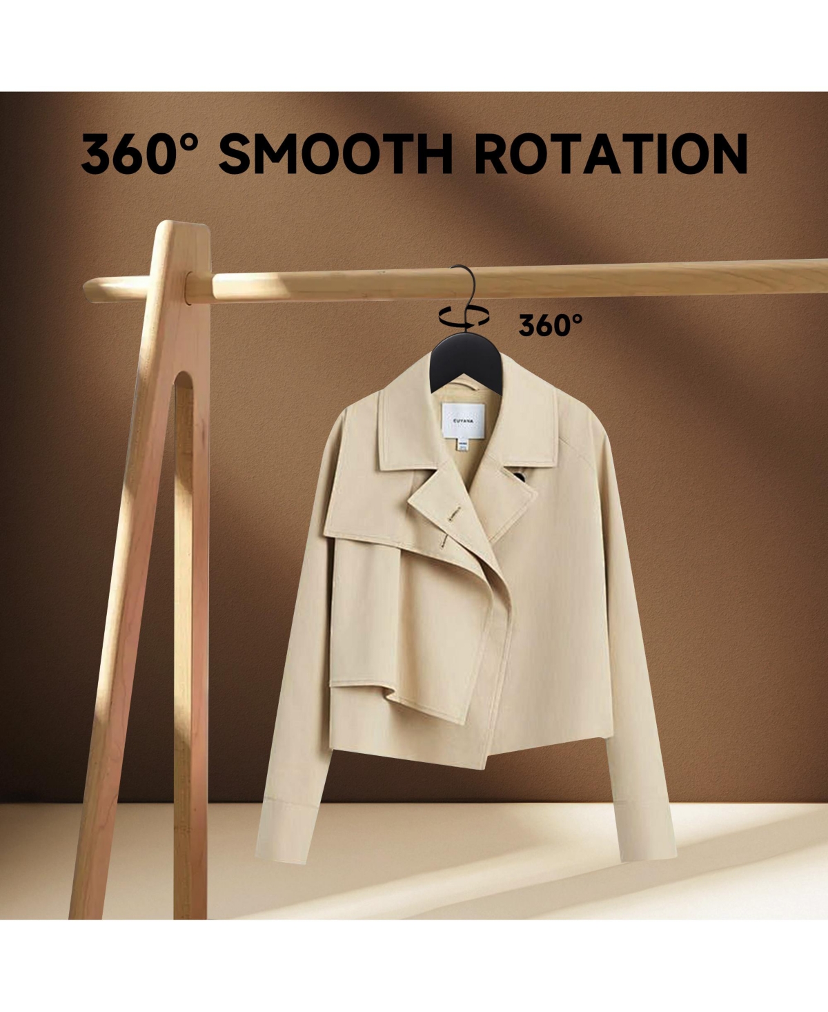 BP4U Premium Wooden Clothes Hangers, Solid Wood Coat Shirt top Hangers for Jackets, Shirts, Dresses, Blouse, Overcoat