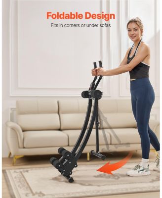 Dual-Track AB Workout Machine, Foldable Adjustable Ab & Core Trainer, 440 lb Weight Capacity, Home Gym Ab Cruncher