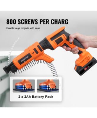 20V Max Auto-Feed Drywall Screw Gun, 4200RPM Brushless Collated Screwgun Kit with 2 Batteries, Charger, Tool Bag & Belt Clip