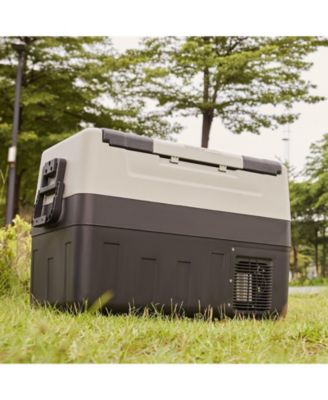 37QT/35L Dual Zone Car Refrigerator Freezer, -4&deg;F to 50&deg;F, 12/24V DC & 100-240V AC, Portable Compressor Cooler