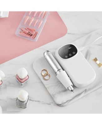Rechargeable Nail Drill, 35,000RPM Cordless Nail E-File with LCD Display, 6 Bits & 50 Sanding Bands, Manicure Pedicure Tool
