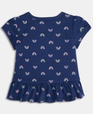 Baby Girls' (3-24) Rainbow Peplum T-Shirt