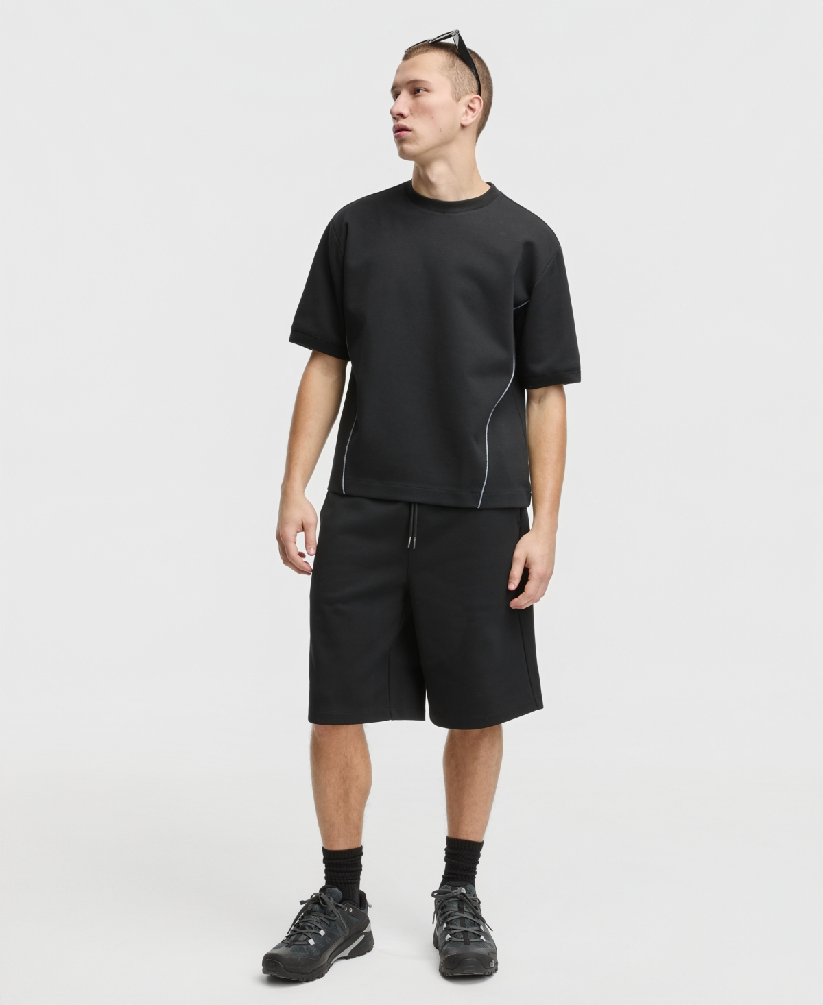 Mode of One Men's Relaxed-Fit Piped Interlock T-Shirt