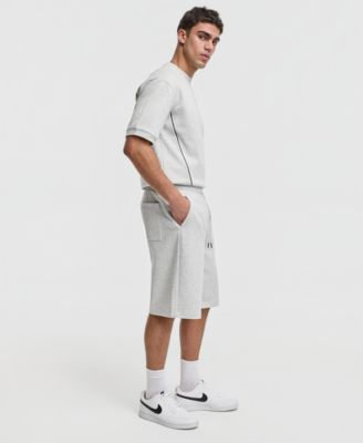 Men's Relaxed-Fit Heather Wide Shorts