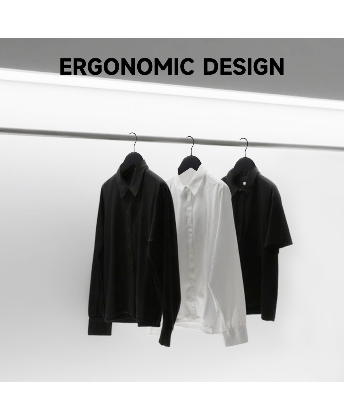 BP4U -Pack Premium Wooden Suit Hangers with Non-Slip Pant Bar, Heavy Duty Solid Wood Coat for Jackets, Shirts, Dresses