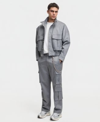 Men's Relaxed-Fit Stretch Twill Utility Jacket