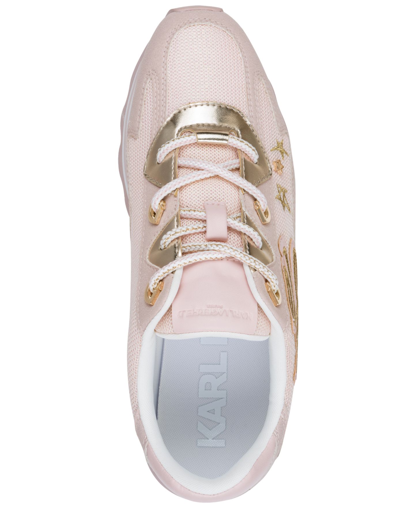 Женские кроссовки KARL LAGERFELD PARIS Masrina Lace-Up, цвет: Светлый пудровый — фото 2